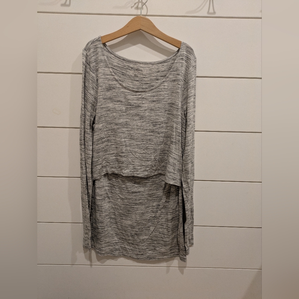 Motherhood Maternity Nursing Long Sleeve Shirt, Small